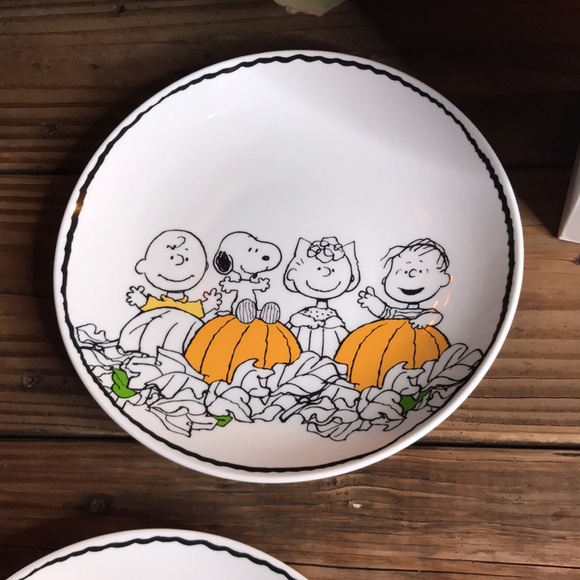 Pottery Barn Peanuts Trick or Treat Charlie Brown Halloween Salad Plates - 4 🎃 - Picture 10 of 16